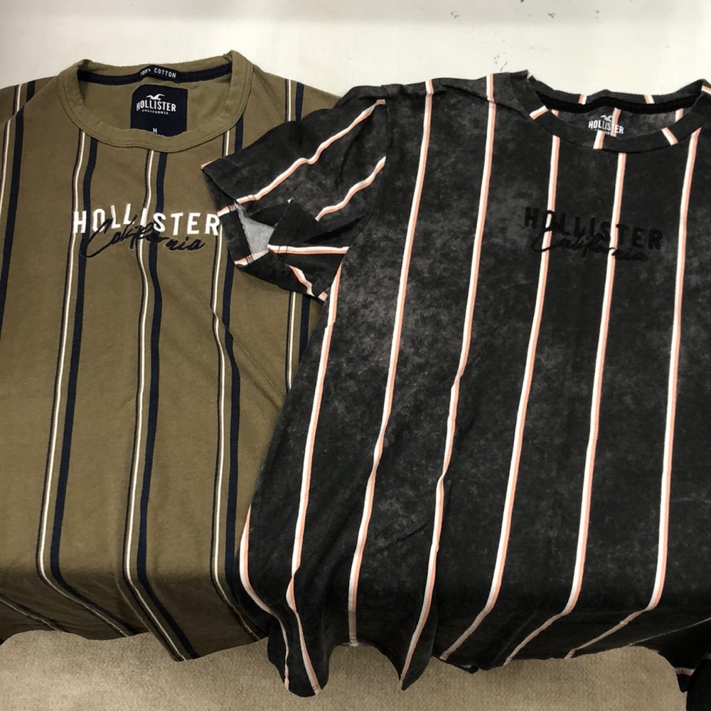 Lot of 2 Hollister Striped Shirts